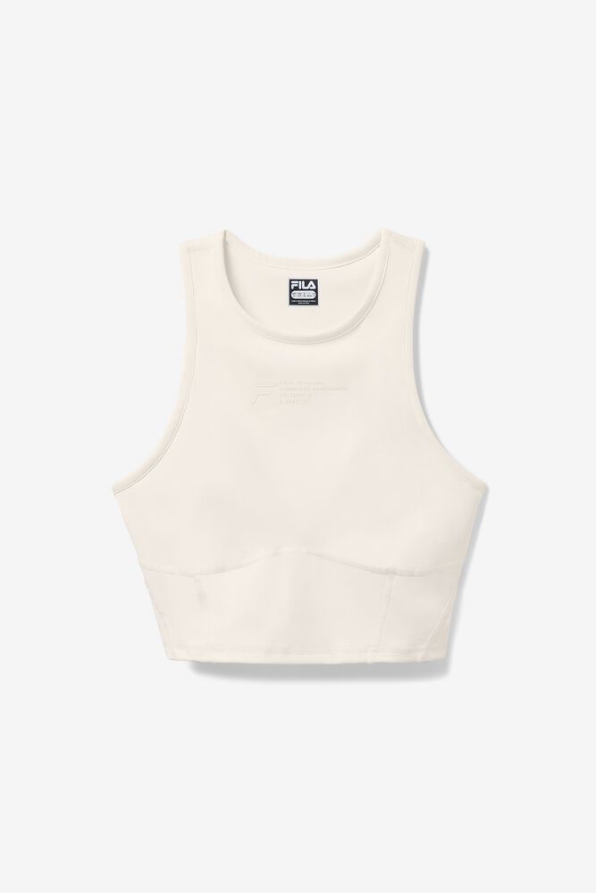 Fila Invigorate Fitted Tank Top White - Womens - 39108MZWN